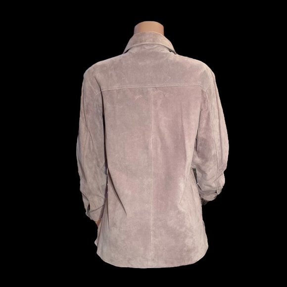 NWOT Vintage Rafaella Genuine Leather Top Shirt Jacket Long Sleeve Size L - Picture 3 of 10